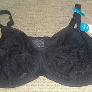 Platex Black underwire bra 38DDD